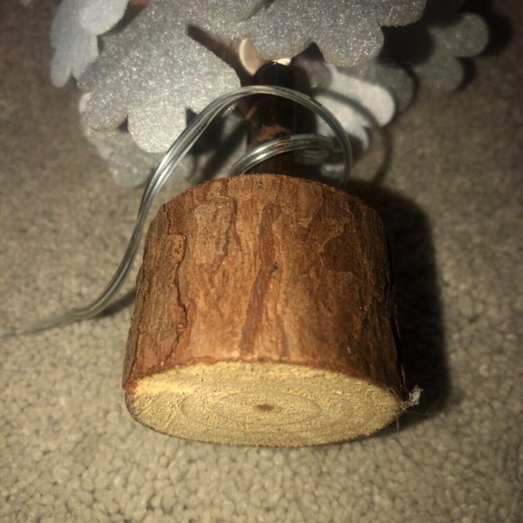 Mini Light Up Christmas Tree 14" Rustic Farmhouse - Picture 5 of 11